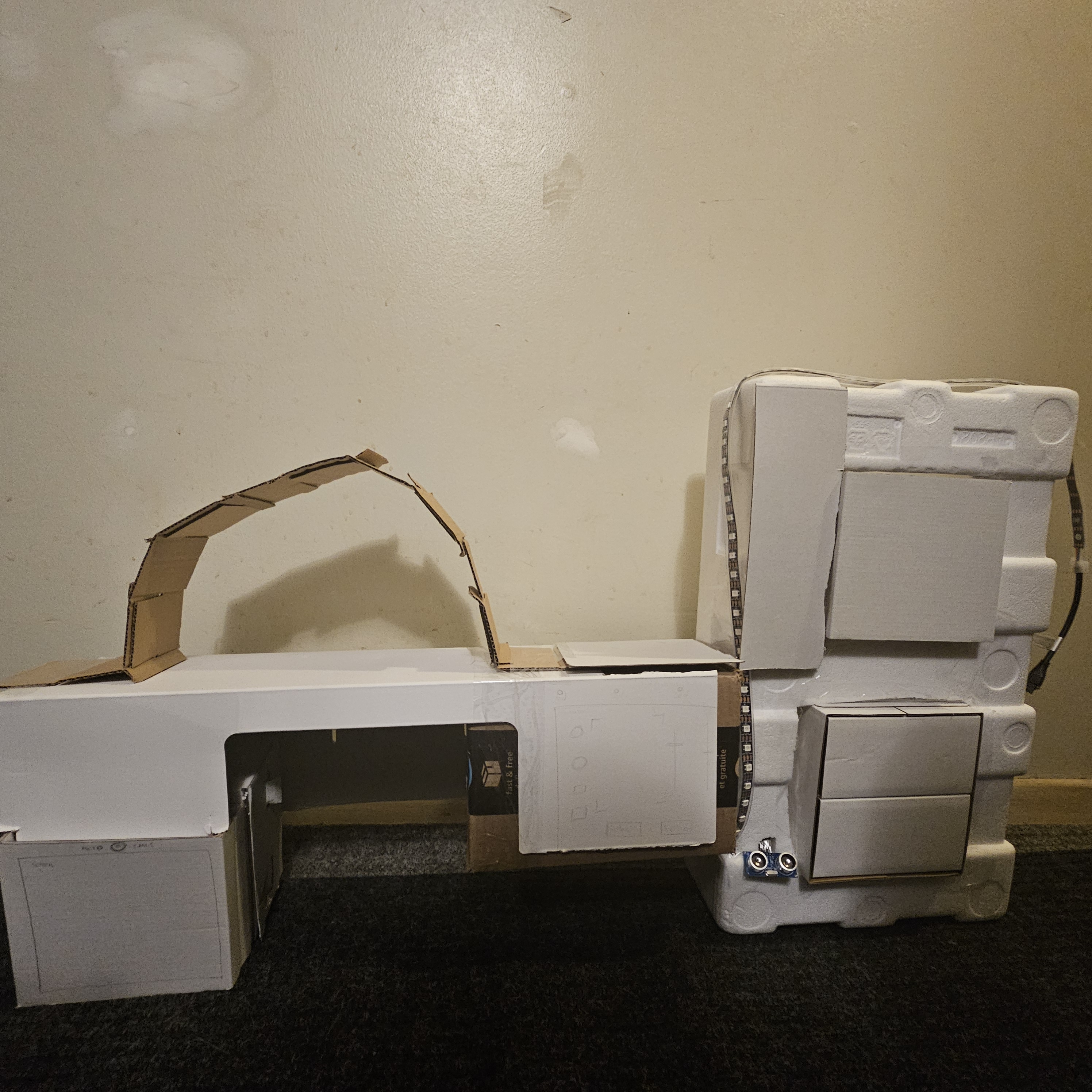 Unfinished prototype of dash console.